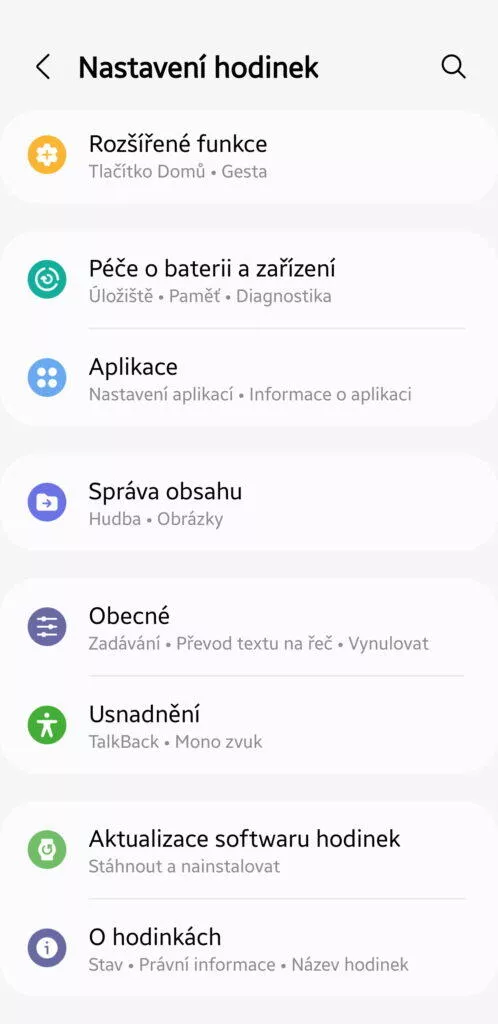 Aktualizace hodinek