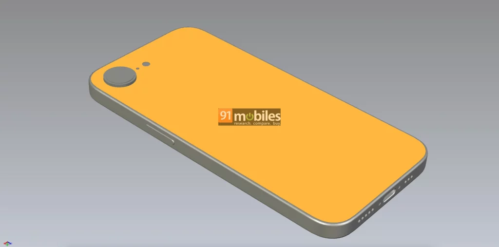 iPhone SE 4 CAD render