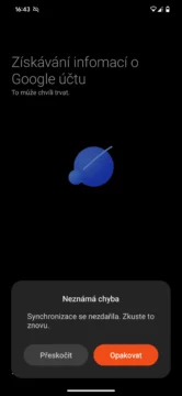 Xiaomi Watch 2 chyba synchronizace