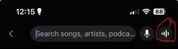 YouTube Music vyhledávání hudby