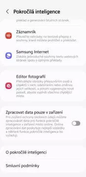 data zpracovavat pouze v zarizeni