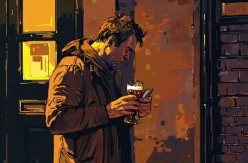 drunk man phone