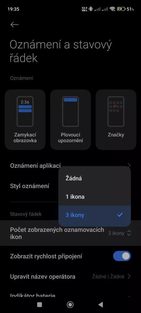 xiaomi zobrazit rychlost sítě