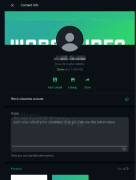 WhatsApp poznámky web