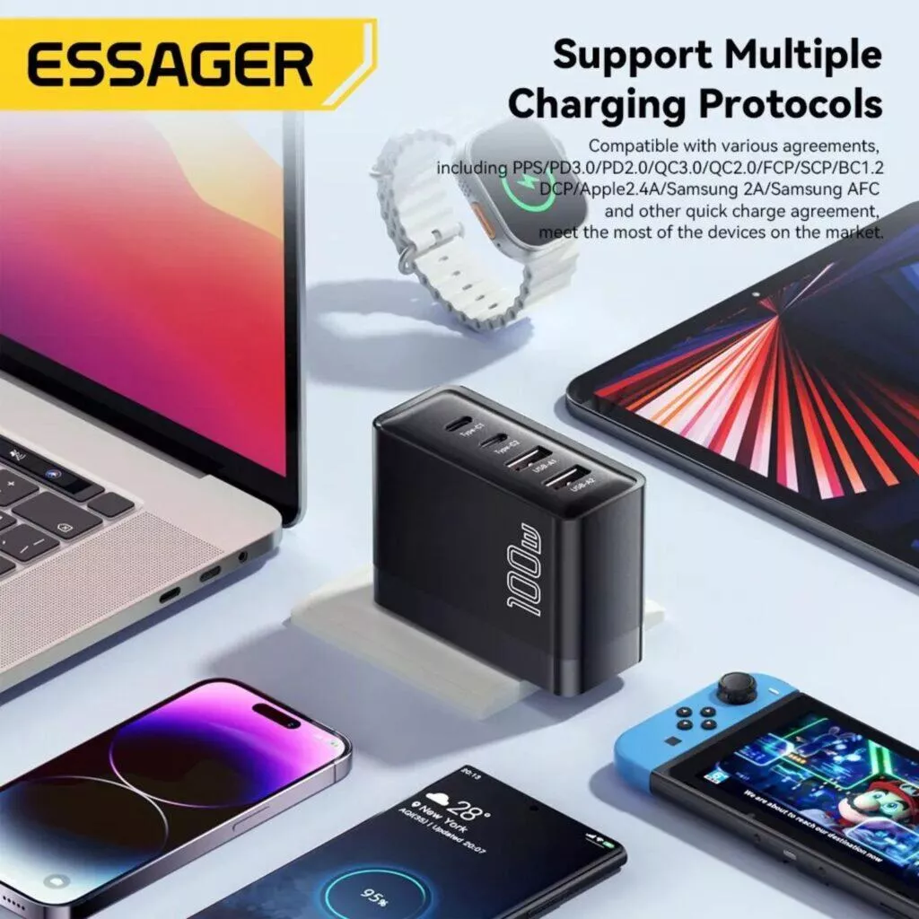 100W GaN nabíjecí adaptér Essager