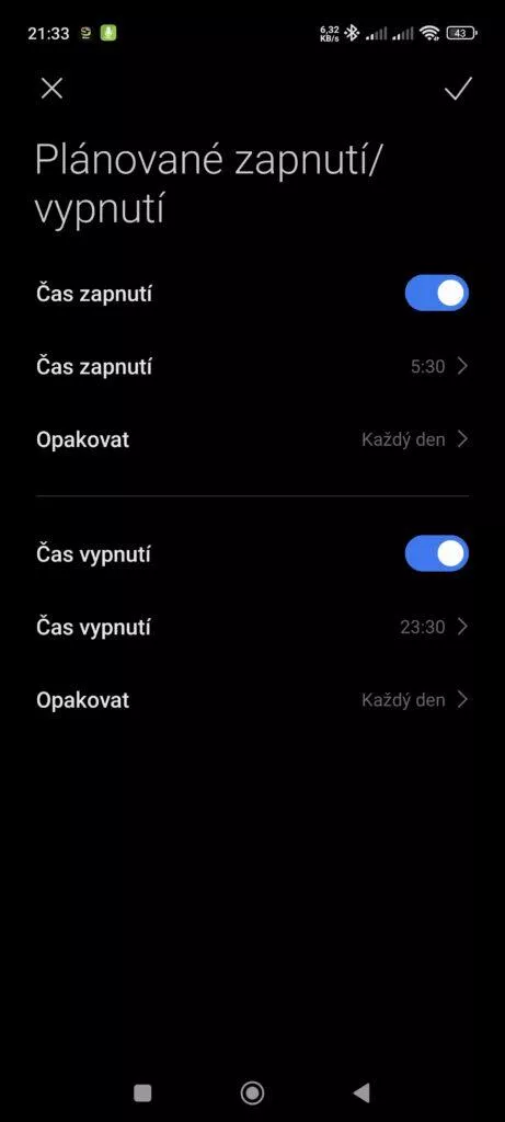 Automatické vypnutí