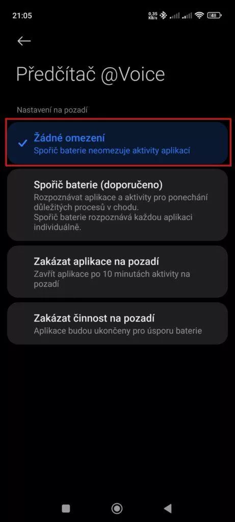 Žádné omezení