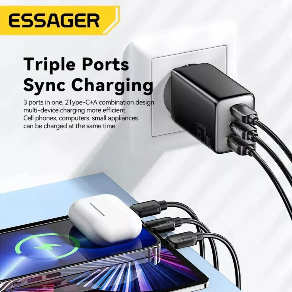 Essager 67W GaN nabíječka AliExpress nabíječky