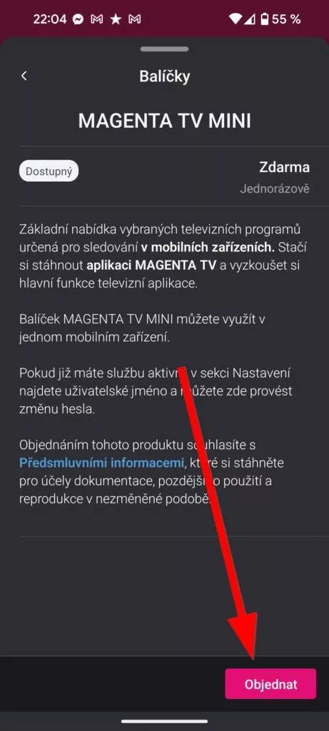 Nastavení Magenta TV