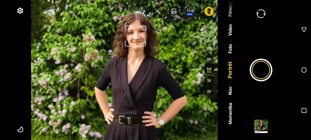 prostžedí fotoaparátu vivo