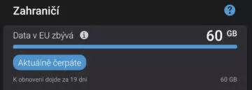 datový limit pro EU