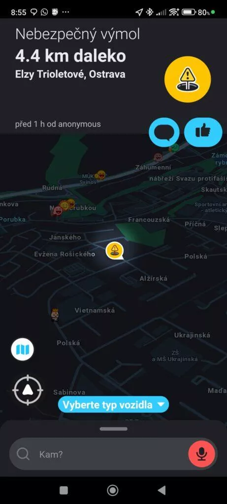 Waze vás může varovat před výmoly