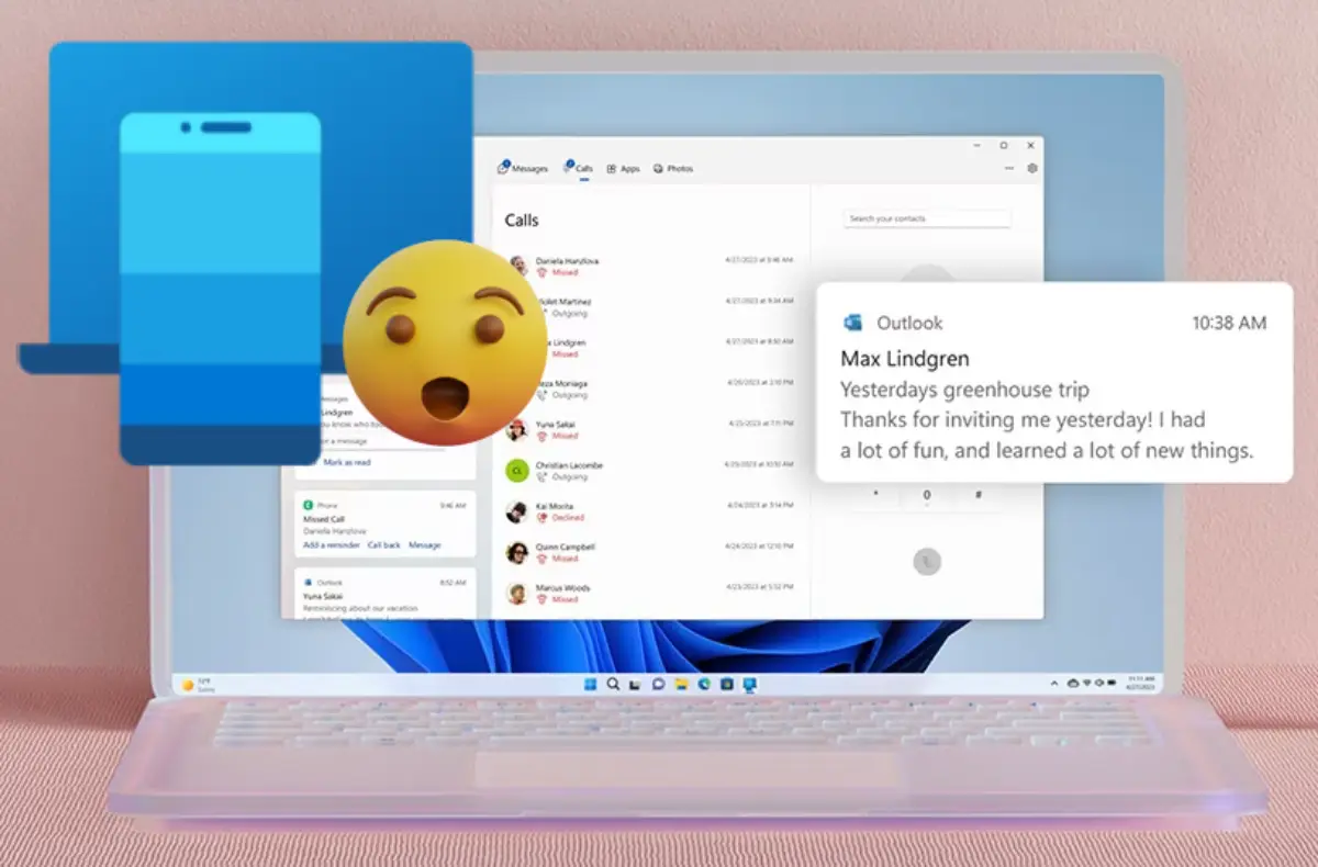 phone link windows 11 nahled