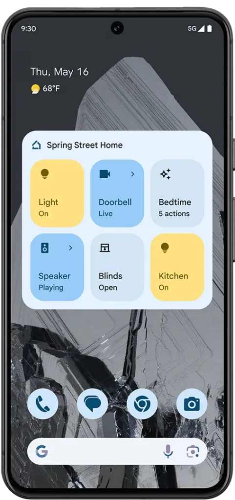 tablet pixel widget favorites home