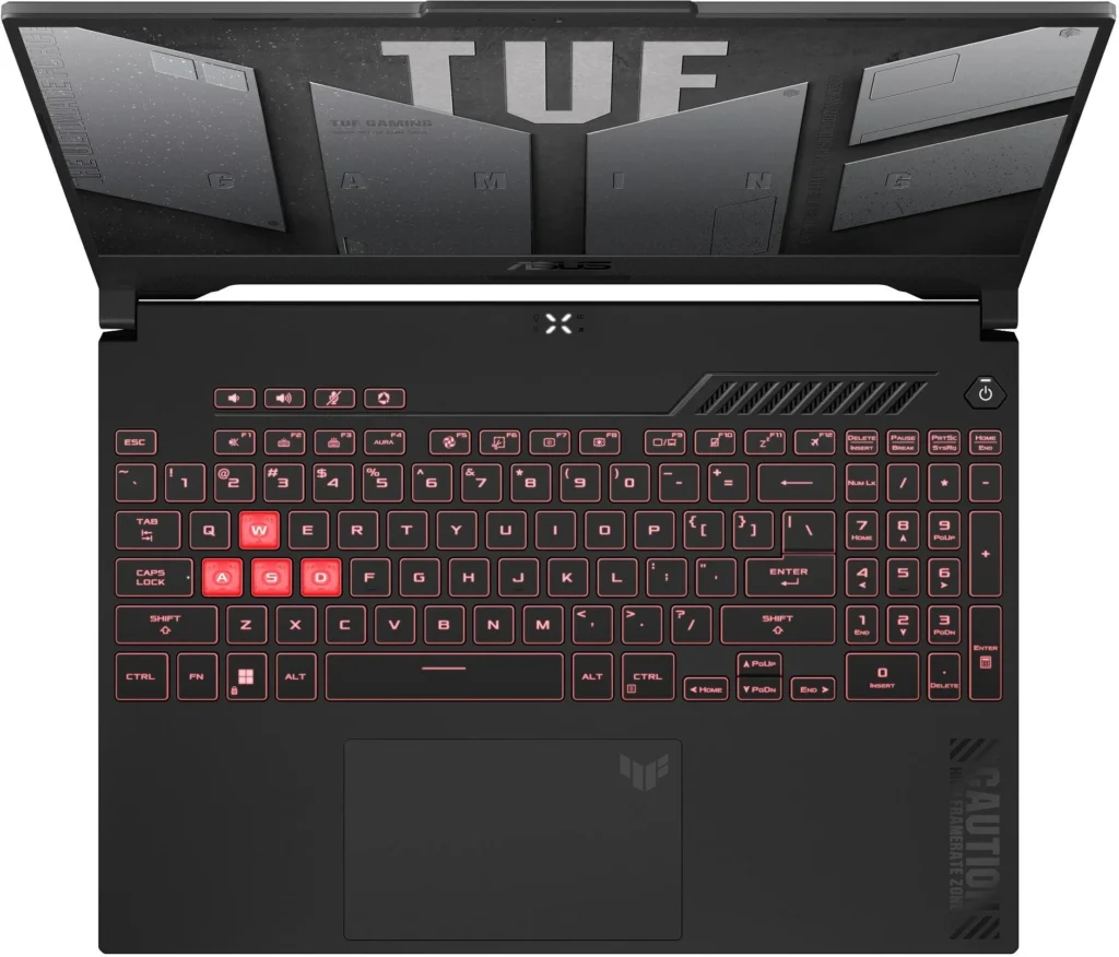 ASUS TUF Gaming A15 klávesnice