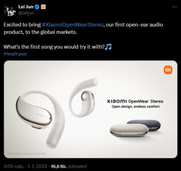 xiaomi openwear stereo lei jun tweet