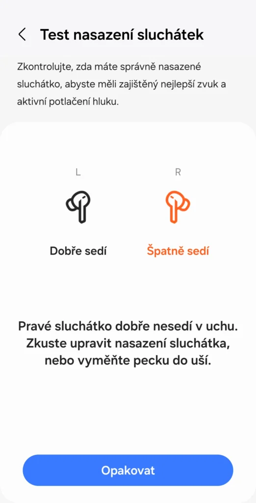 buds3 pro kontrola chyba