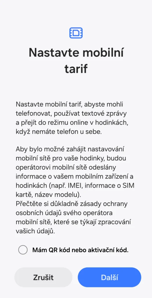 nastaveni tarifu dalsi