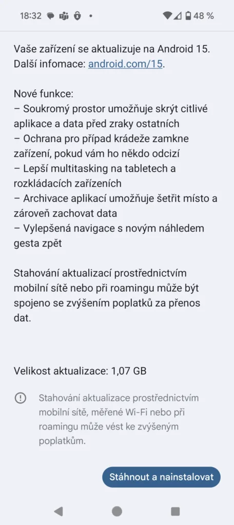 android 15 je k dispozici pokracovani