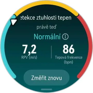 detekce ztuhlosti tepen vysledek