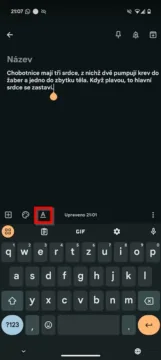 google keep formatovani 2