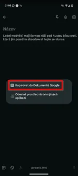 google keep prevod na dokument 2