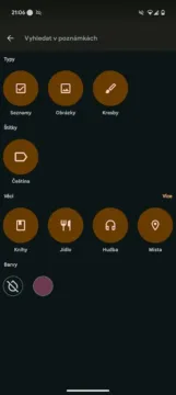 google keep vyhledavani
