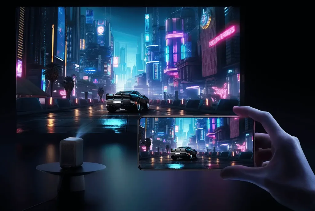 Xiaomi Smart Projector L1 Pro obsah z telefonu