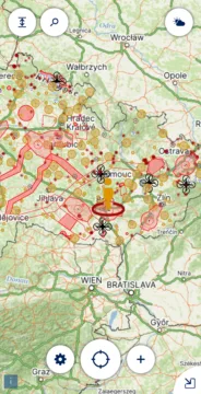 dron view mapa cr