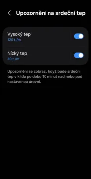 upozorneni na tep