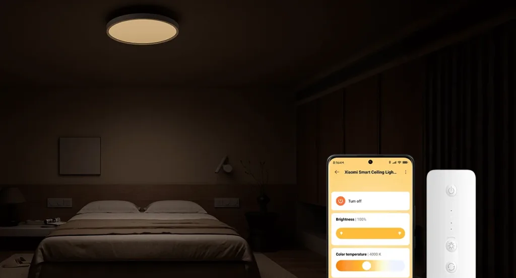 Xiaomi Smart Ceiling Light D40 ovládání mobilem