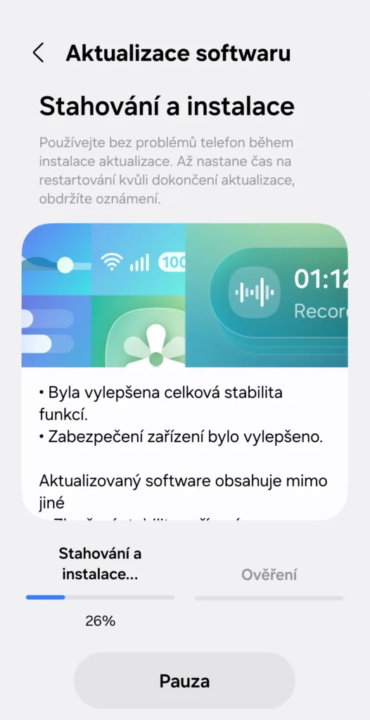 aktualizace s25 popis