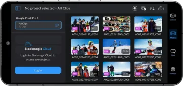blackmagic camera for android media local clips