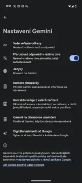 google gemini live cestina preruseni skokem do reci 1