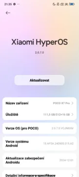 poco x7 pro system verze 1