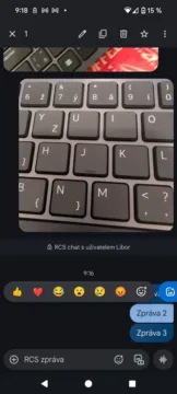 rcs odesilatel manipulace se zpravou