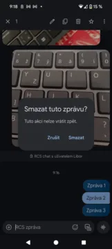 rcs odesilatel mazani zpravy