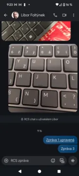 rcs odesilatel upravena zprava
