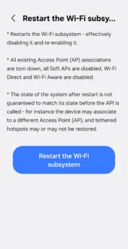 restart wi fi subsystem