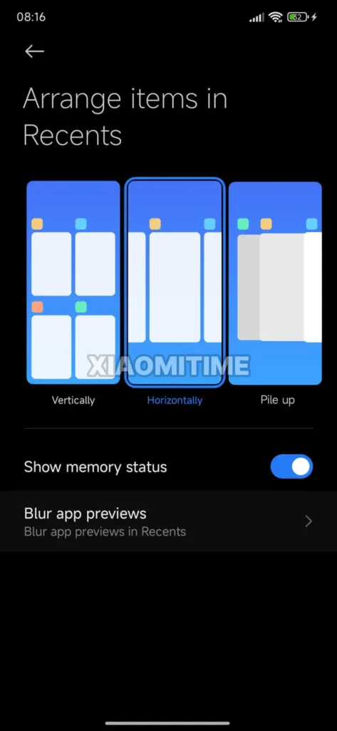 xiaomi hyperos 2.2 nedavne aplikace
