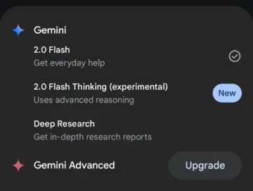 Gemini nabízející Deep Research