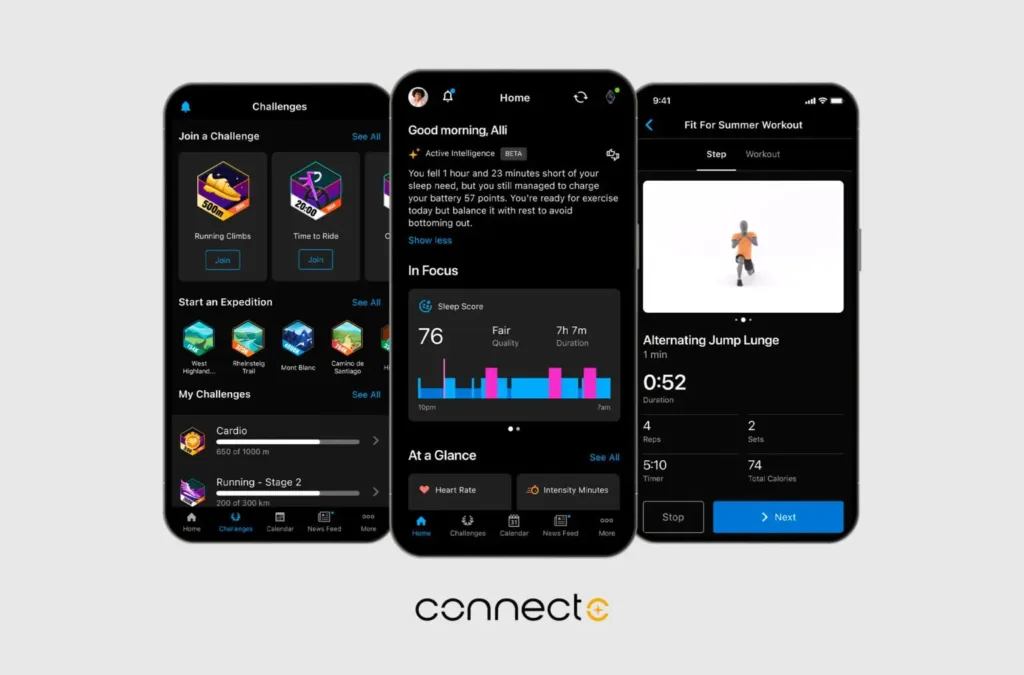 garmin connect plus predplatne screenshoty ui oficialni