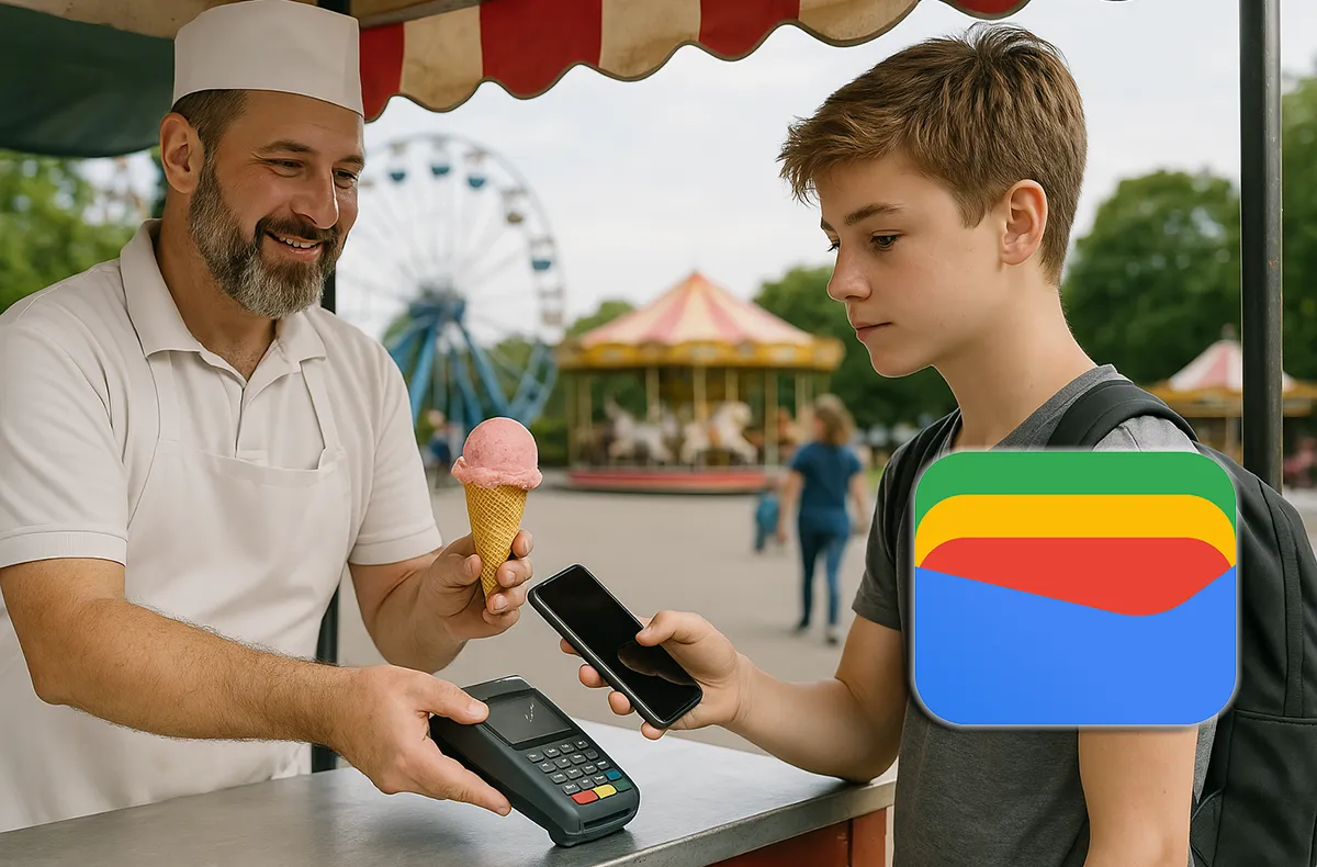 Peněženka Google, chlapec
