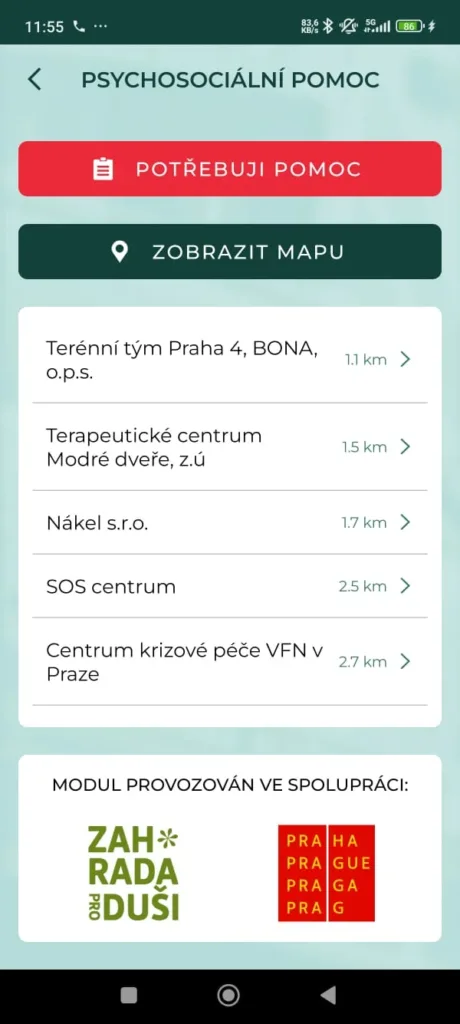 zachranka psychosocialni pomoc