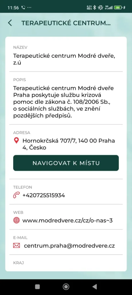 zachranka psychosocialni pomoc terapeuticke centrum