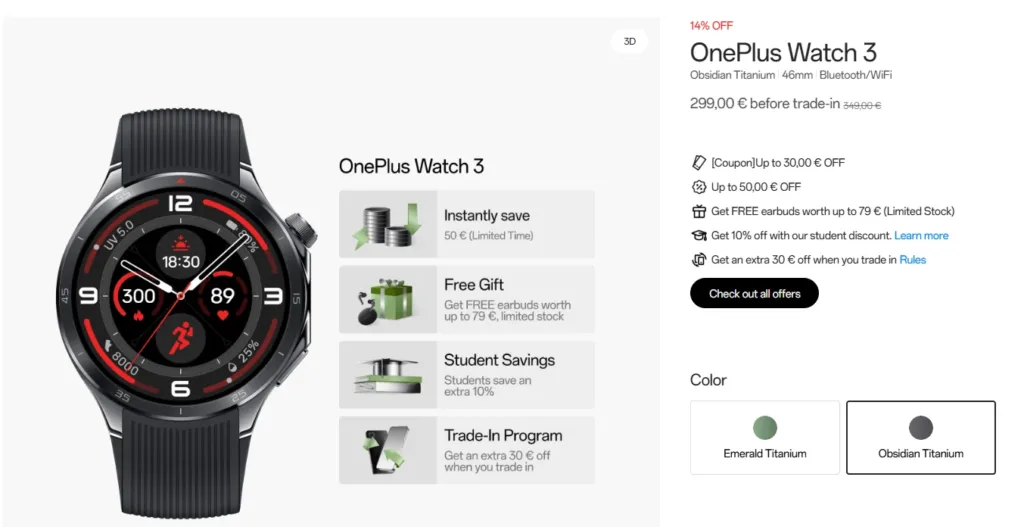 OnePlus Watch 3 EU