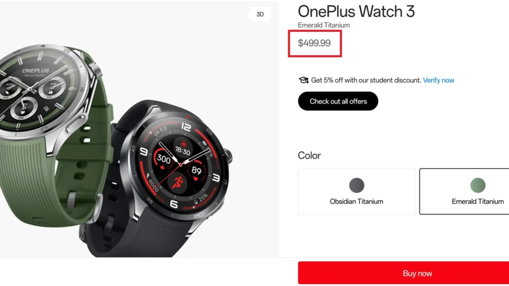 OnePlus Watch 3 USA