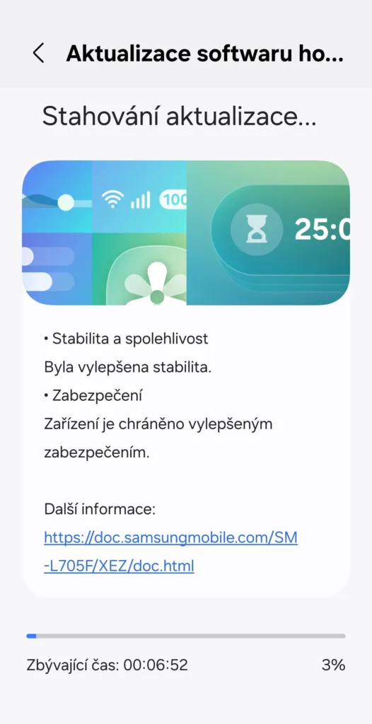 aktualizace galaxy watch ultra stahovani