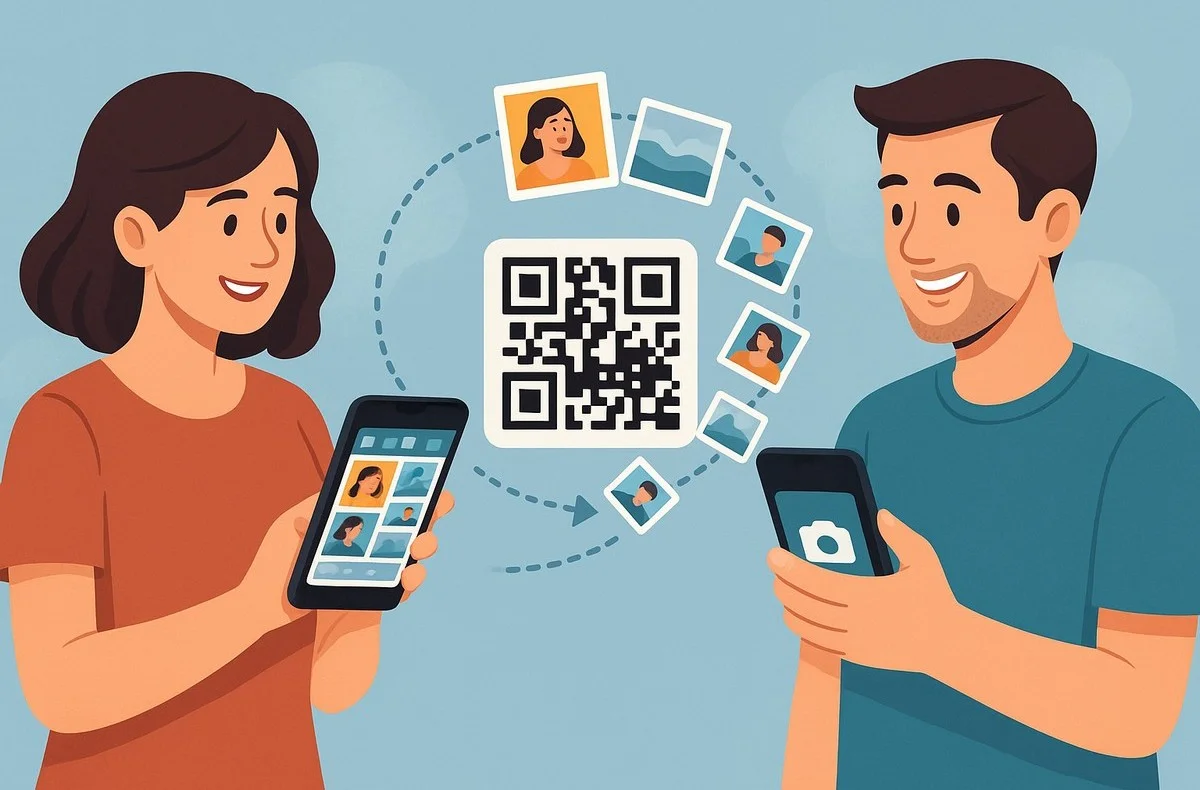Fotky Google, sdílení přes QR