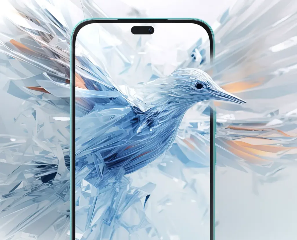 honor 400 lite amoled displej s ptakem